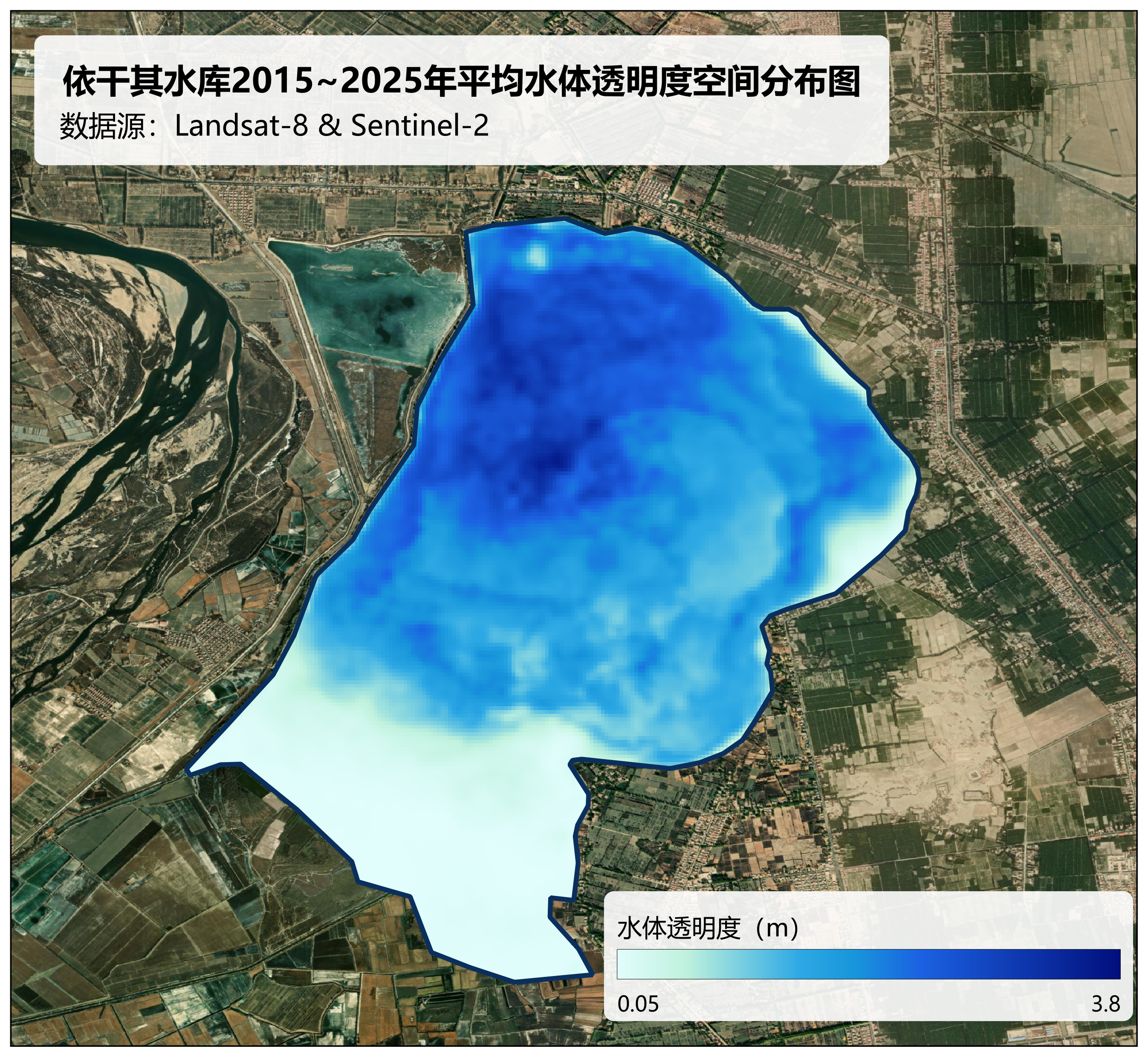 水环境监测成果示意图：透明度状态空间分布
